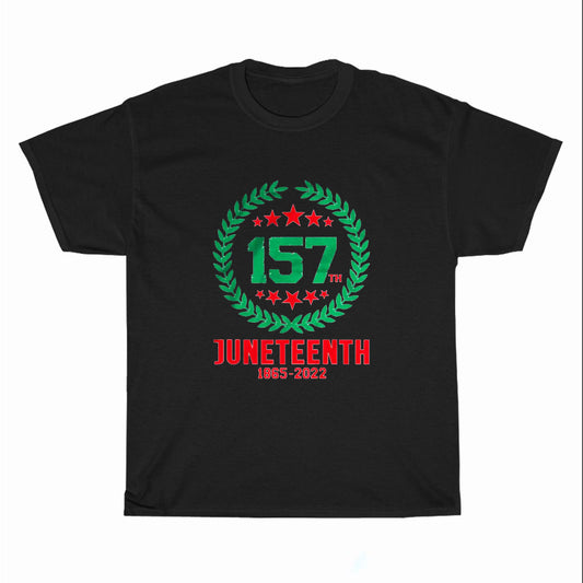 157Th Juneteenth Logo Unisex Men's T Shirt Size S to 3XL