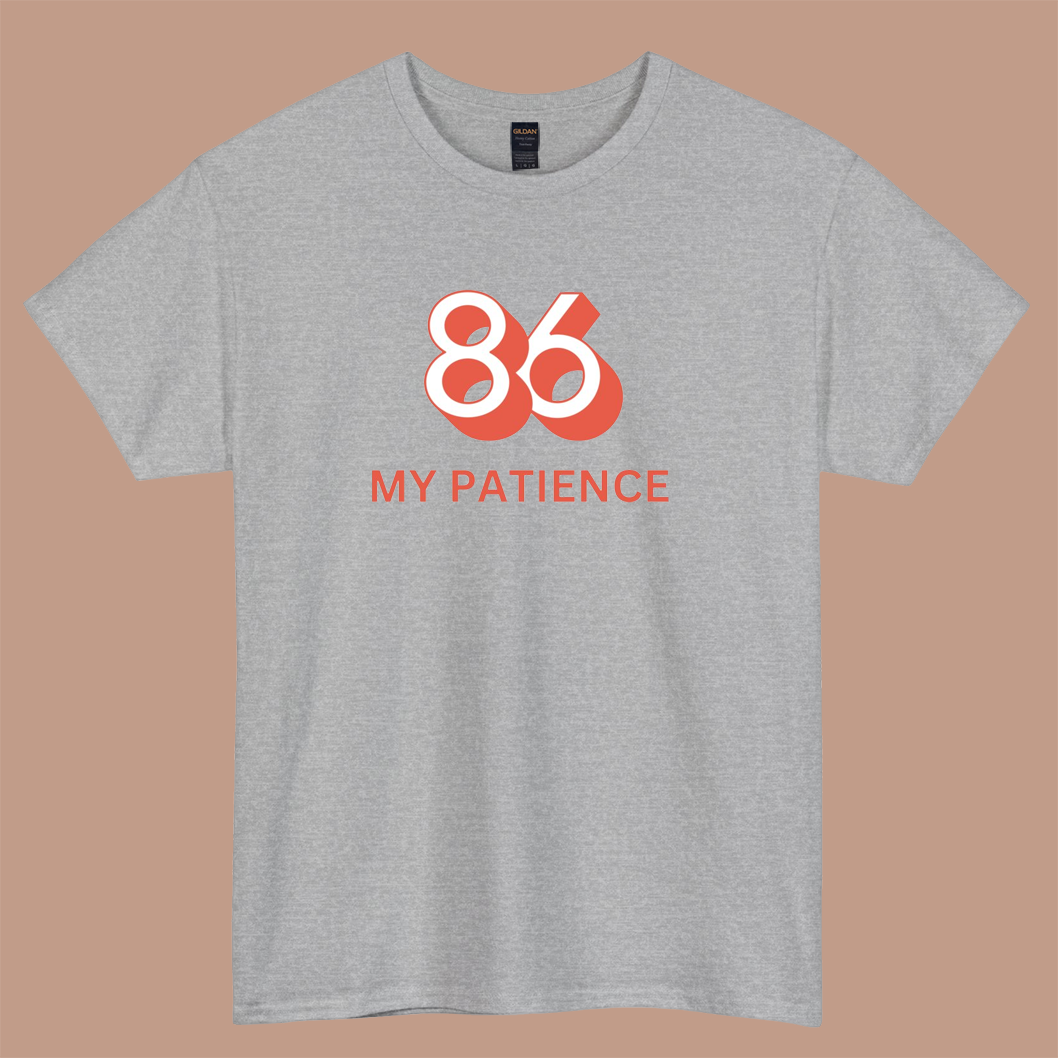 86 MY PATIENCE logo short SLEEVE T SHIRT -P