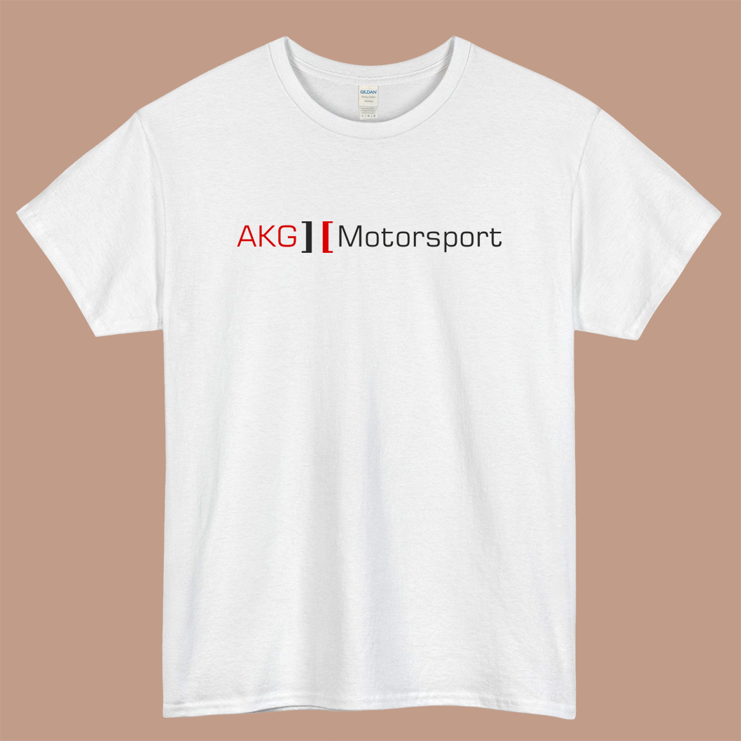 AKG Motorsports Logo Mens Unisex Short Sleeve White T-Shirt Size S-3XL