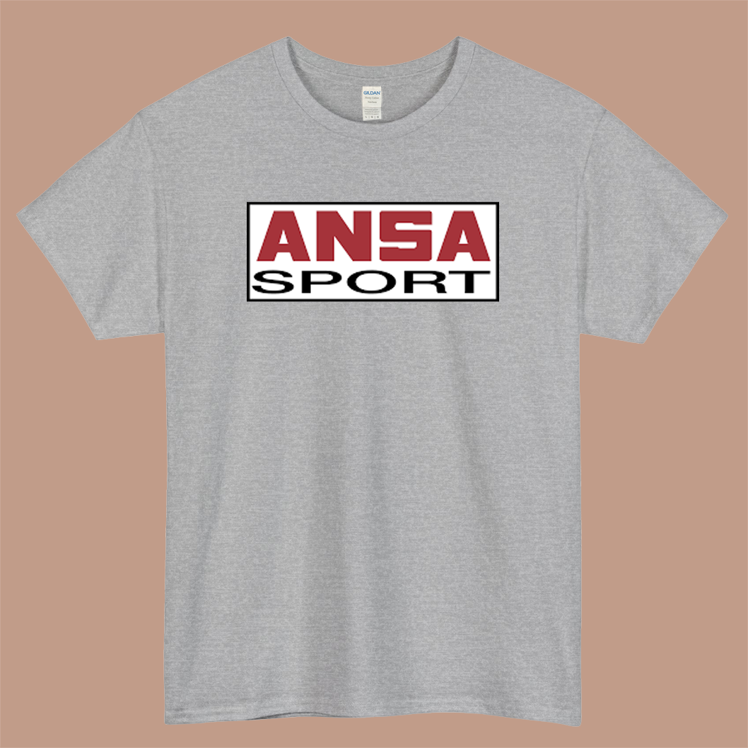 ANSA Sports Logo Mens Unisex Short Sleeve Gray T-Shirt Size S-3XL
