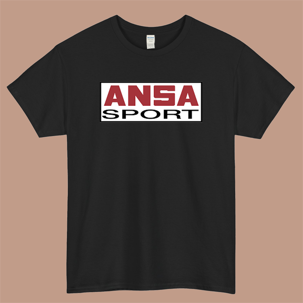 ANSA Sports Logo Mens Unisex Short Sleeve Black T-Shirt Size S-3XL