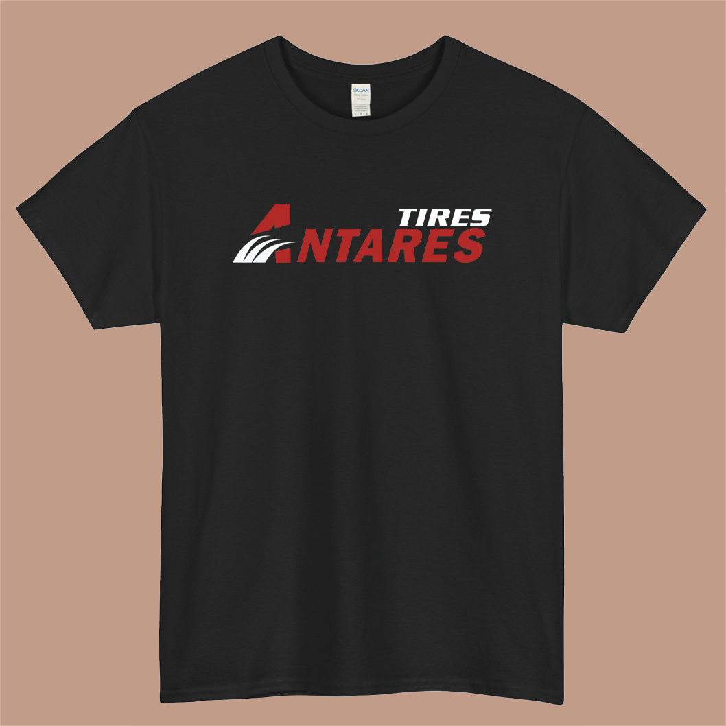 ANTARES Tires Logo Mens Unisex Short Sleeve Black T-Shirt Size S-3XL