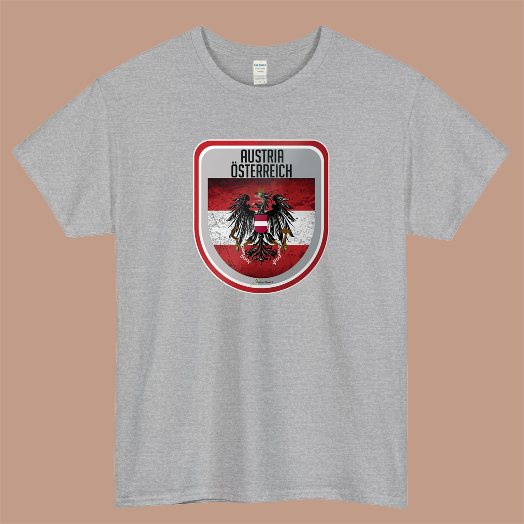 AUSTRIA Osterreich Austrian Shield Logo Mens Unisex Short Sleeve T-Shirt Size S-3XL - P