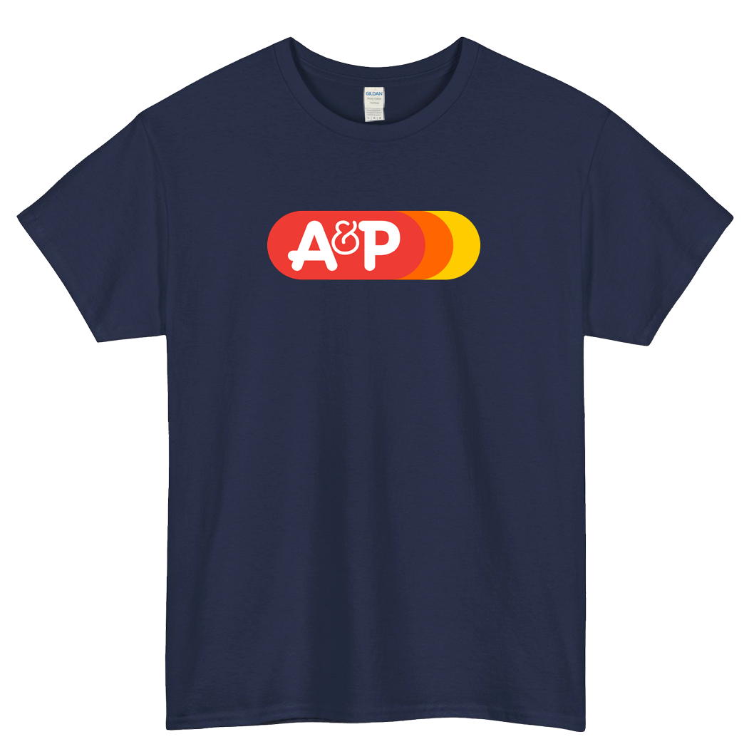 A&P Supermarket 1976 logo SHORT SLEEVE T SHIRT -P