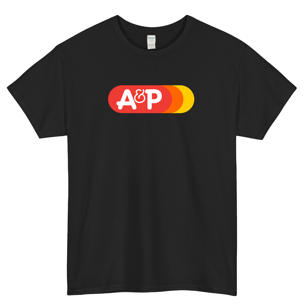 A&P Supermarket 1976 logo SHORT SLEEVE T SHIRT -P