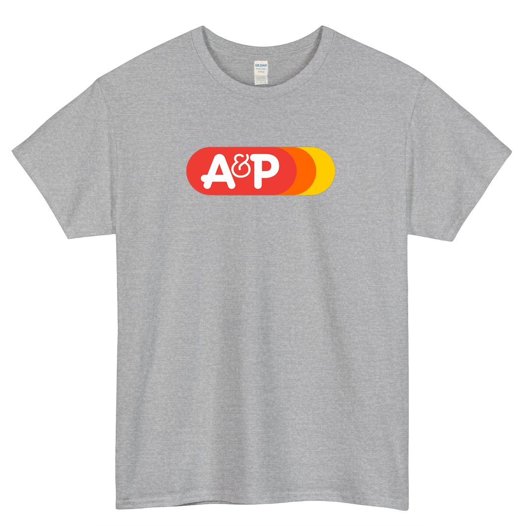 A&P Supermarket 1976 logo SHORT SLEEVE T SHIRT -P