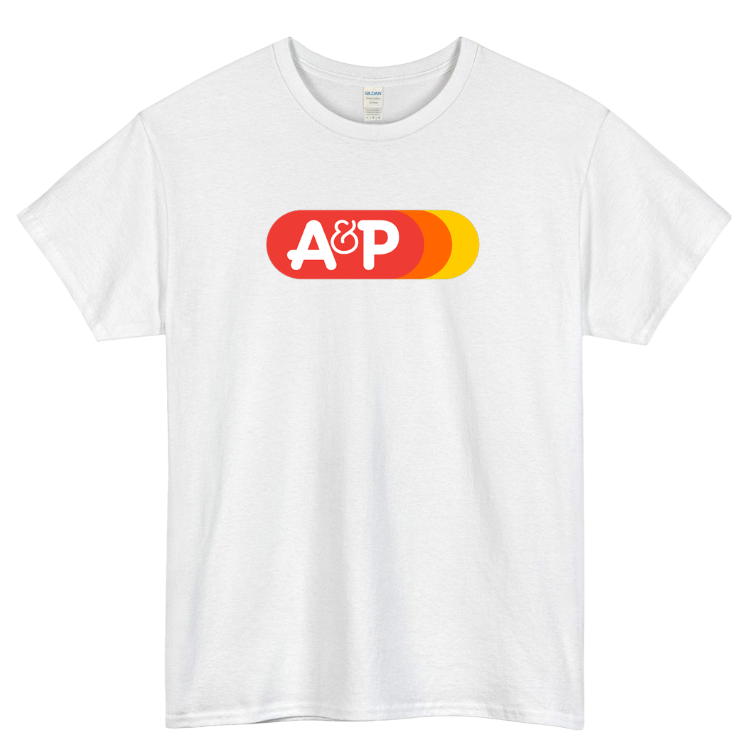 A&P Supermarket 1976 logo SHORT SLEEVE T SHIRT -P