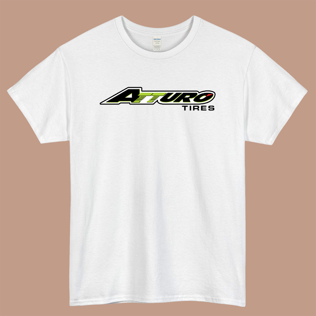Aatturo Tires Logo Mens Unisex Short Sleeve White T-Shirt Size S-3XL