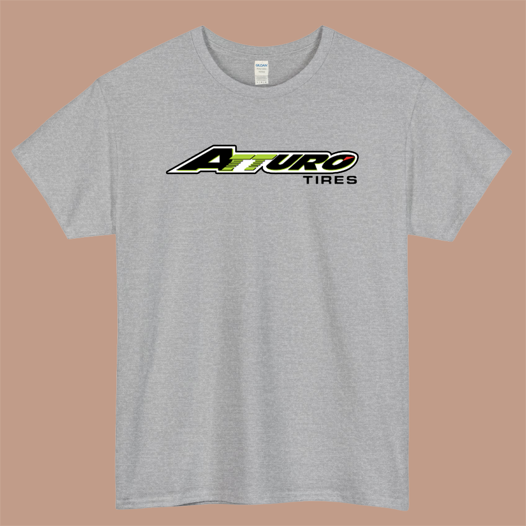 Aatturo Tires Logo Mens Unisex Short Sleeve Gray T-Shirt Size S-3XL