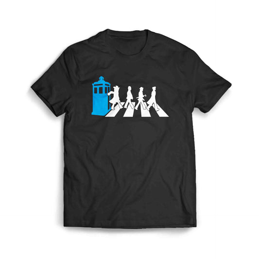 Abbey Road Tardis Doctor Who logo Unisex Men's T Shirt Size S to 3XL