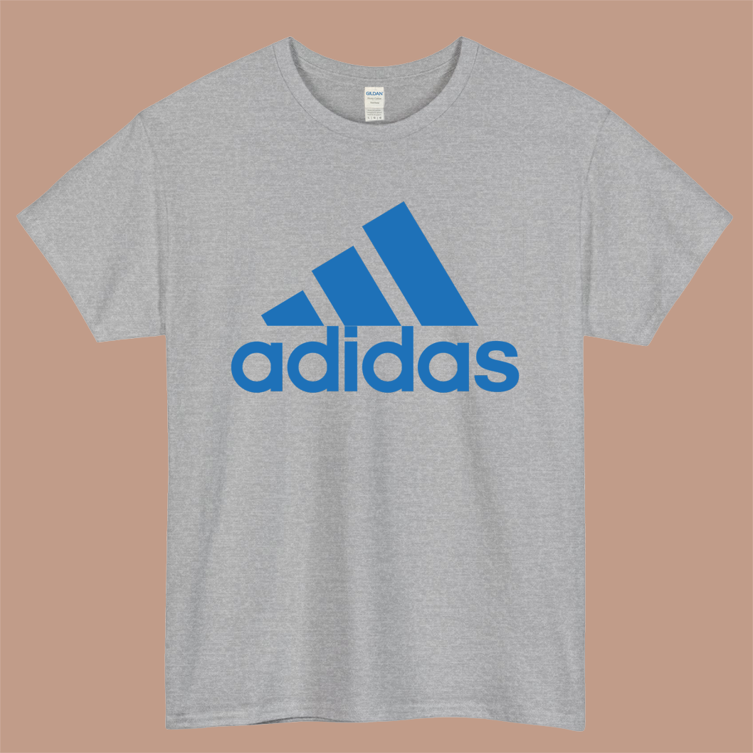 Adidas Originals Logo Mens Unisex Short Sleeve Gray T-Shirt Size S-3XL