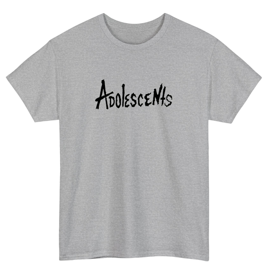 Adolescents white gray Logo Mens Unisex Short Sleeve T-Shirt Size S-3XL - P