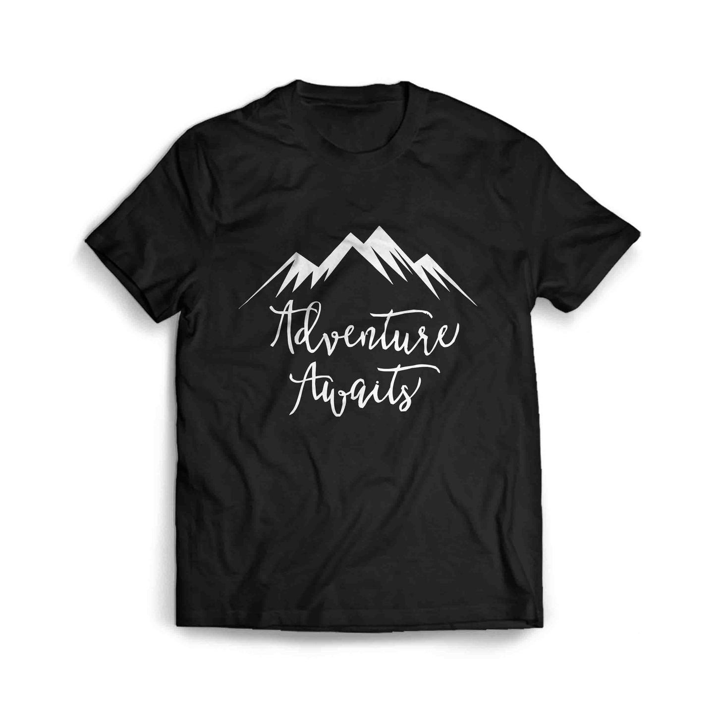 Adventure Awaits Mountains Logo Unisex Men's T Shirt Size S to 3XL
