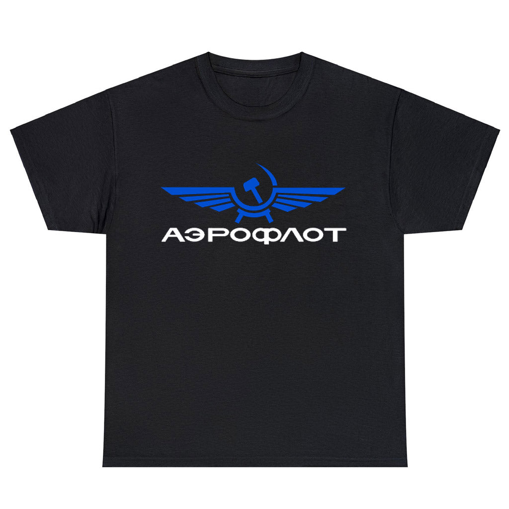 Aeroflot Logo Men's Unisex T Shirt Size S to 3XL