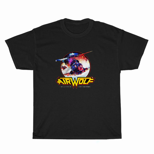Air Wolf Airwolf Retro 1980 Logo Unisex Men's T Shirt Size S to 3XL