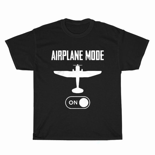 Airplane Mode On Logo Unisex Men's T Shirt Size S to 3XL