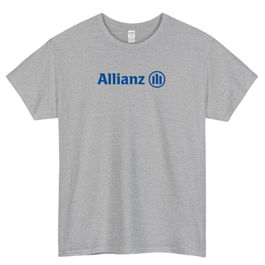 Allianz Insurance white gray Logo Mens Unisex Short Sleeve T-Shirt Size S-3XL - P
