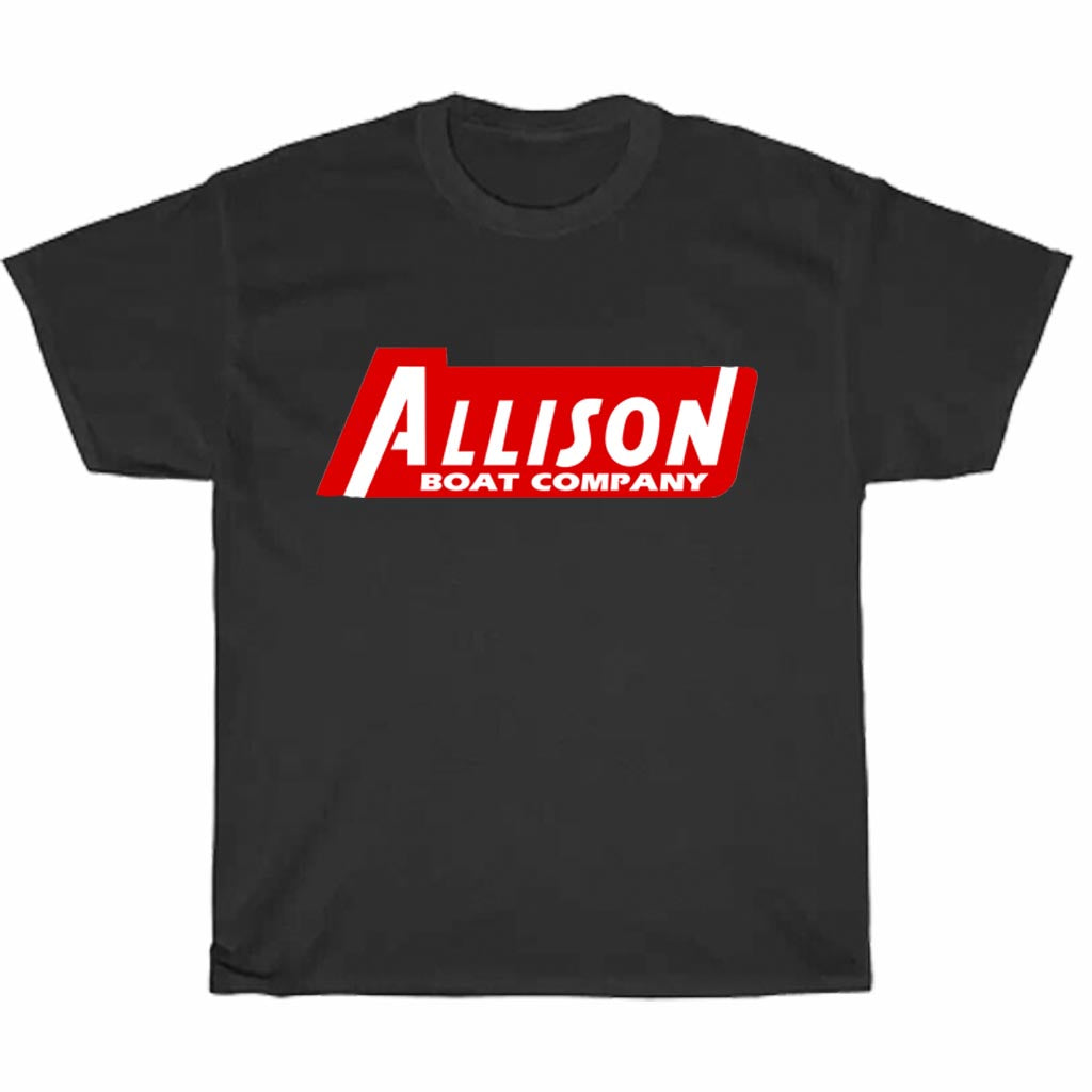 Allison Boat Company logo Men's Unisex T Shirt Size S to 3XL