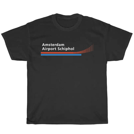 Amsterdam Airport Schiphol Logo Men's Unisex T Shirt Size S to 3XL