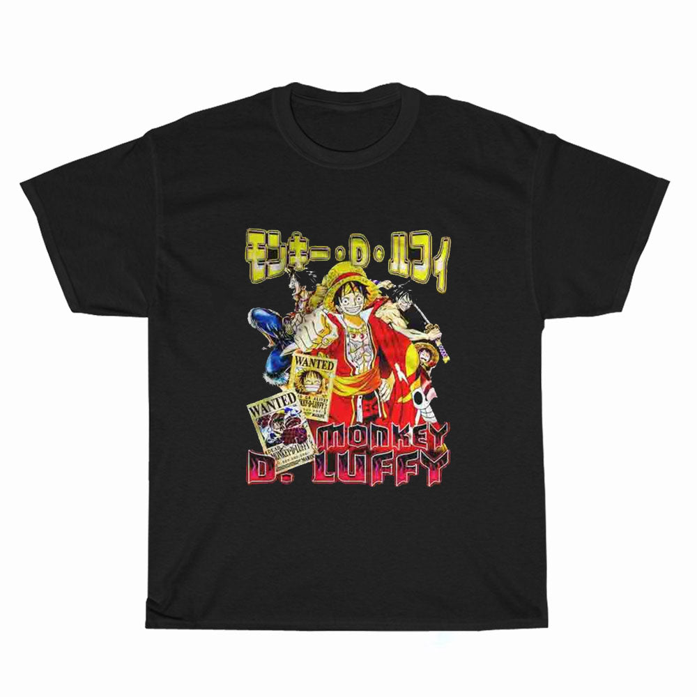 Anime Monkey D Luffy Onepiece Logo Unisex Men's T Shirt Size S to 3XL
