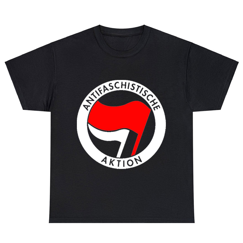 AntiFachist Action Flag Logo Men's Unisex T Shirt Size S to 3XL