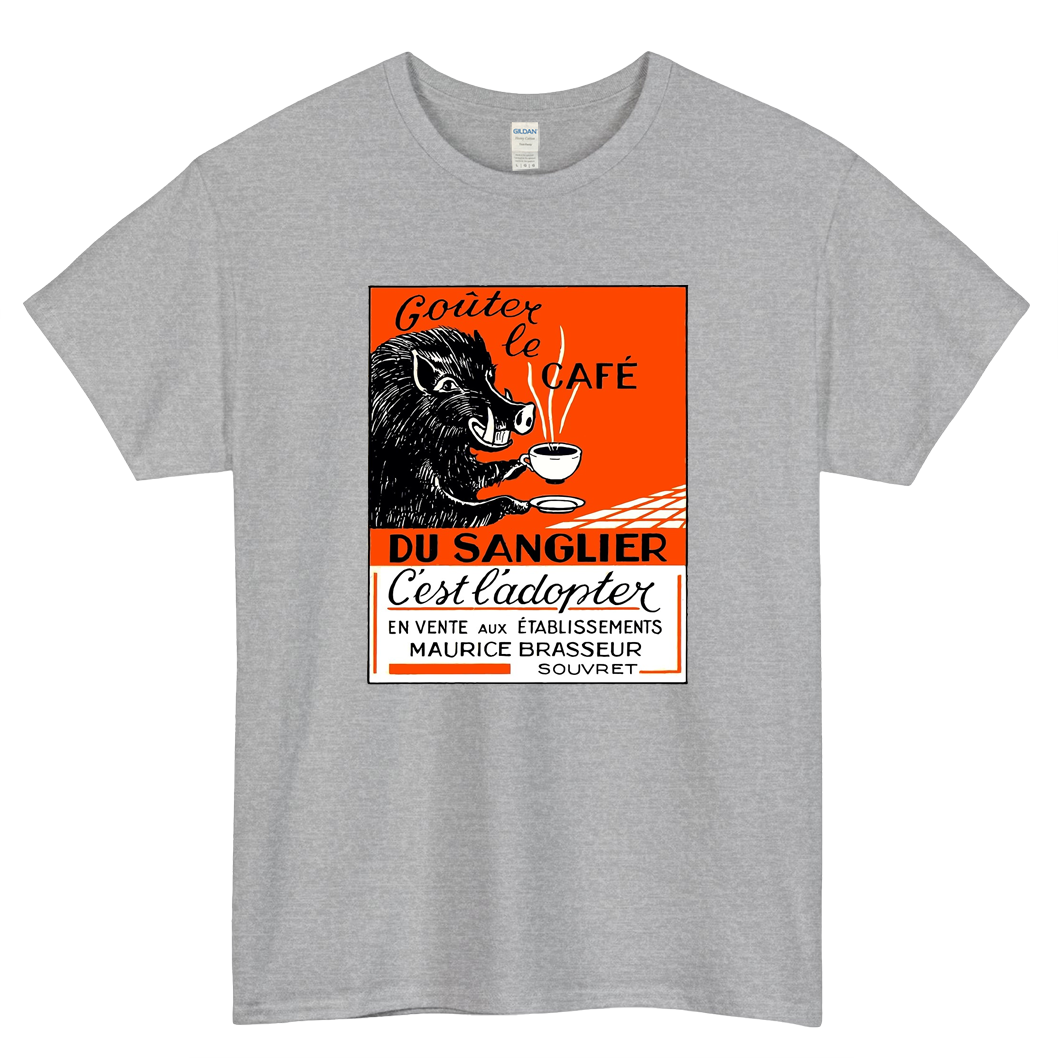 Antique Belgian Coffee Boar Mens Unisex Short Sleeve T-Shirt Size S-3XL - P