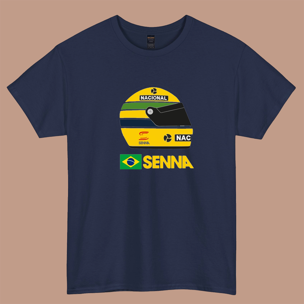 Ayrton Senna logo short sleeve t shirt S-3XL -P