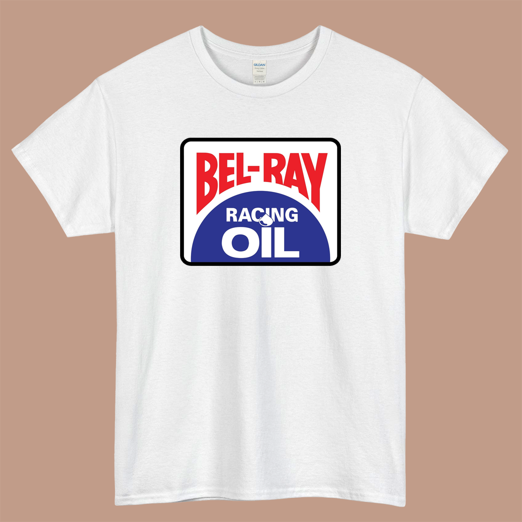 BELRAY Oil Racing Logo Mens Unisex Short Sleeve White T-Shirt Size S-3XL