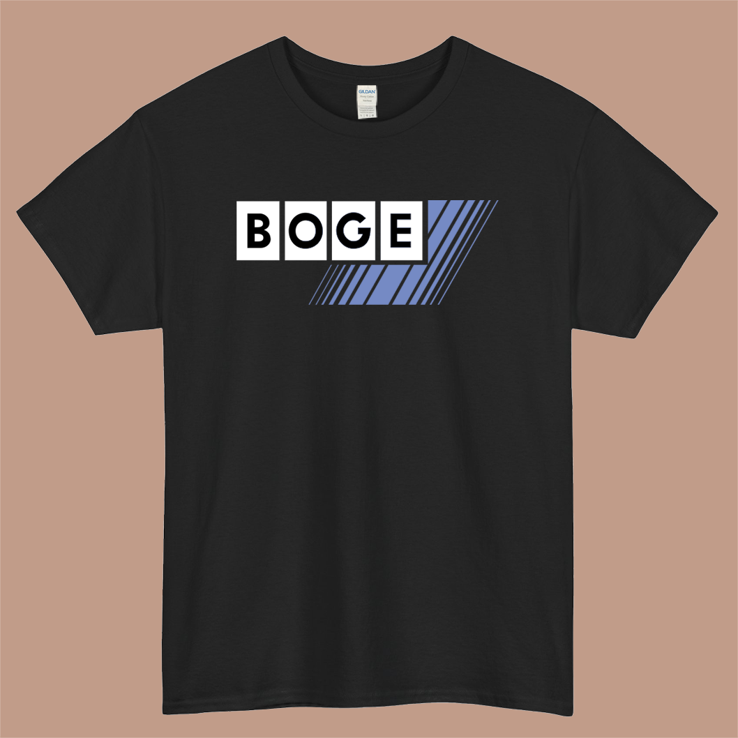 BOGE Logo Mens Unisex Short Sleeve Black T-Shirt Size S-3XL