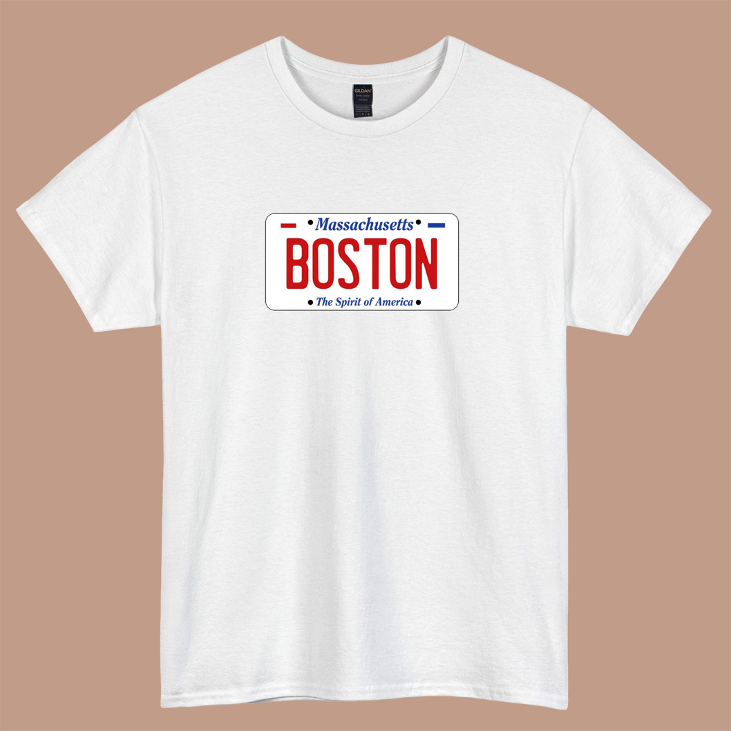 BOSTON - Massachusetts LOGO SHORT SLEEVE T SHIRT S-5XL- P