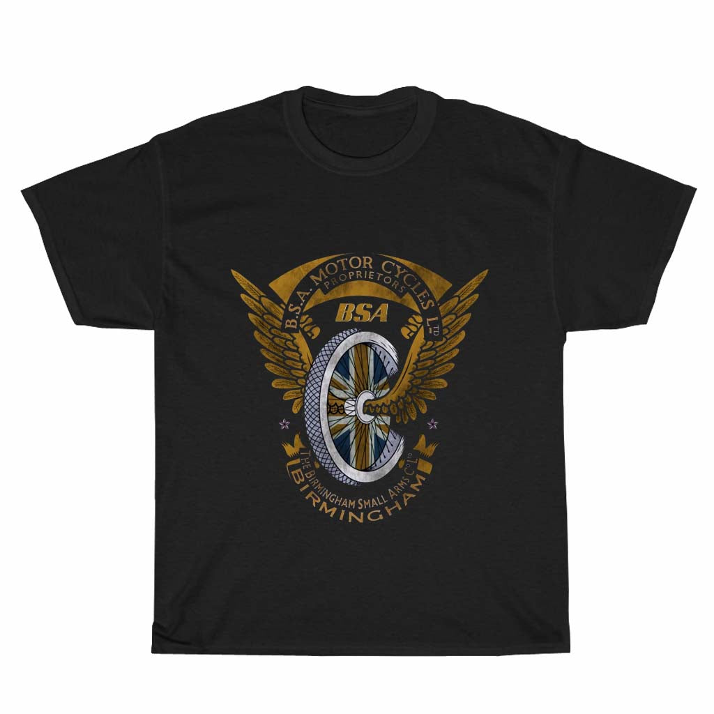 BSA Motorcycles Vintage Logo Unisex Men's T Shirt Size S to 3XL