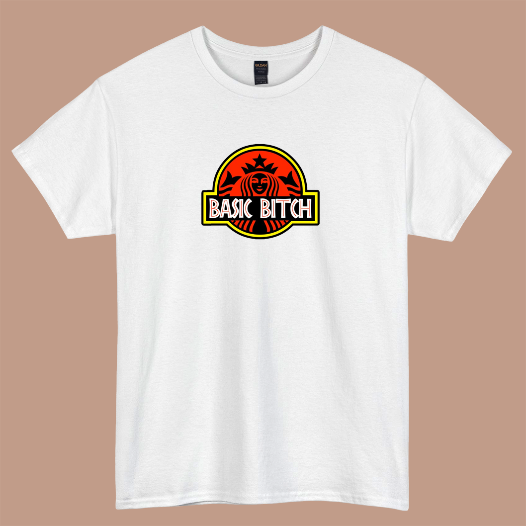 Basic Bitch Retro Movie Coffee Logo short sleeve t shirt S-3XL-p