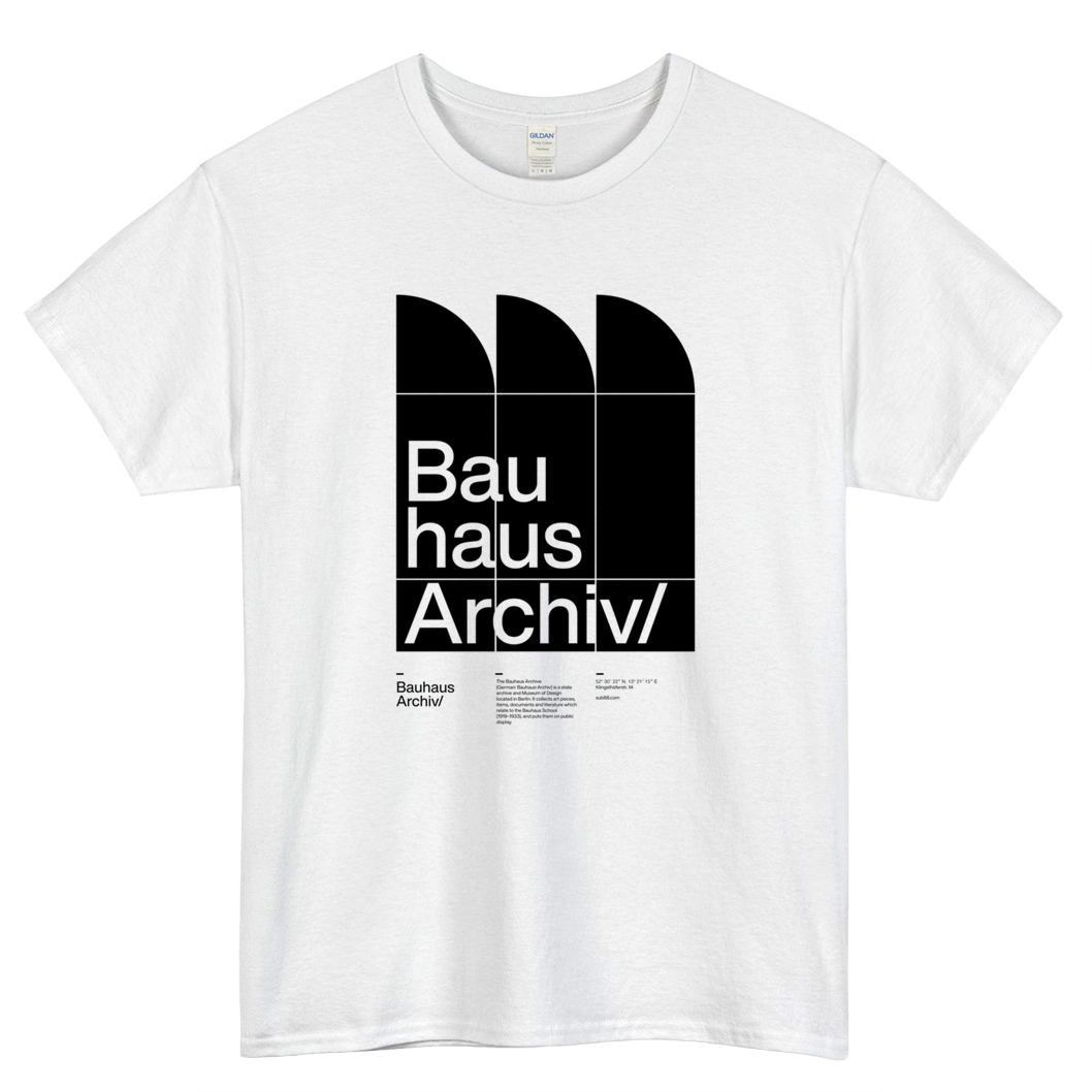 Bauhaus Archiv Mens Unisex Short Sleeve T-Shirt Size S-3XL - P