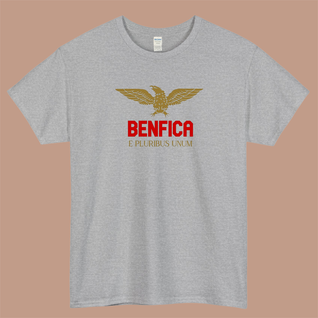 Benfica Pluribus Gold B Logo Mens Unisex Short Sleeve T-Shirt Size S-3XL - P