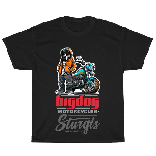 Big Dog Motorcycle Logo Unisex Men's T Shirt Size S to 3XL