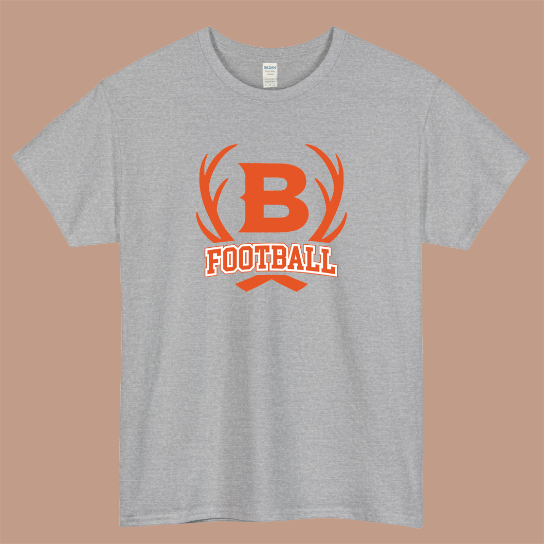 Bismarck Bucks Football Logo Mens Unisex Short Sleeve T-Shirt Size S-3XL - P