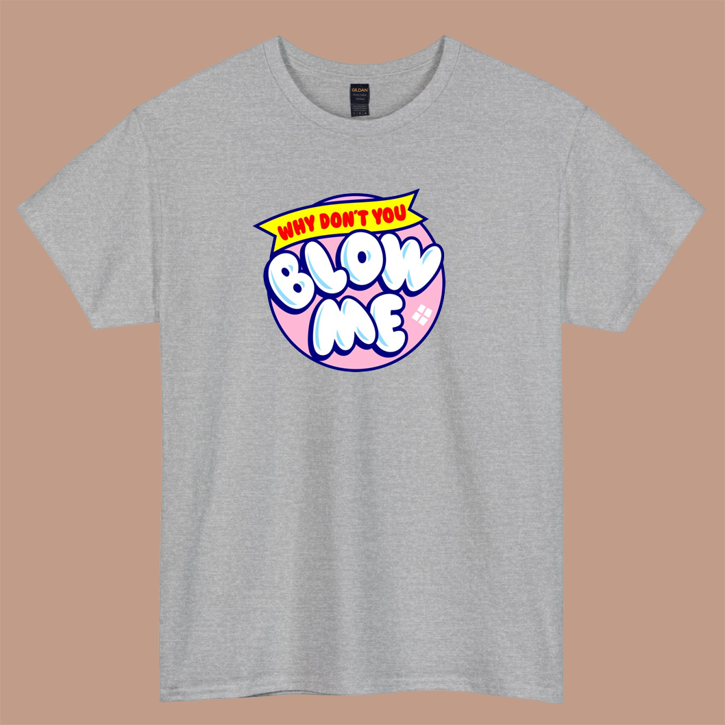 Blow Me Logo Mens Unisex Short Sleeve T-Shirt Size S-3XL - P