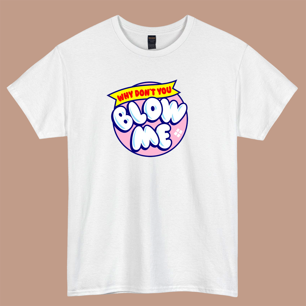 Blow Me Logo Mens Unisex Short Sleeve T-Shirt Size S-3XL - P