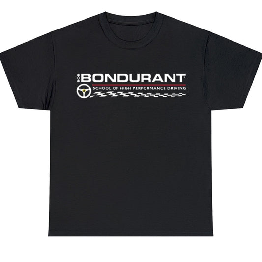 Bob Bondurant School of High Performance Logo Men's Unisex T Shirt Size S to 3XL
