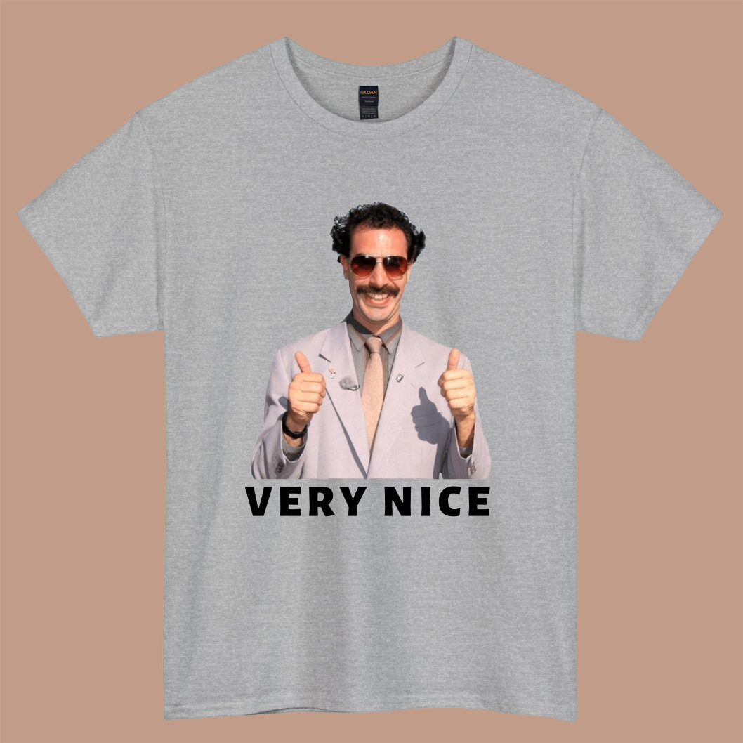 Borat Very Nice logo short sleeve S-3XL -P