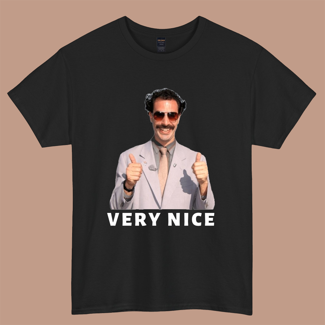 Borat Very Nice logo short sleeve S-3XL -P
