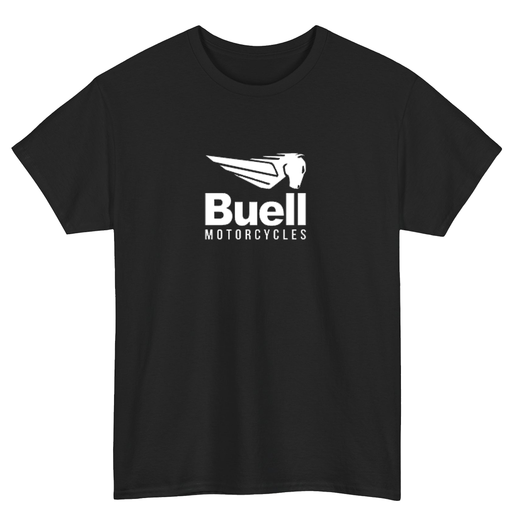Buell American Motorcycle Blue Logo Mens Unisex Short Sleeve T-Shirt Size S-3XL -P