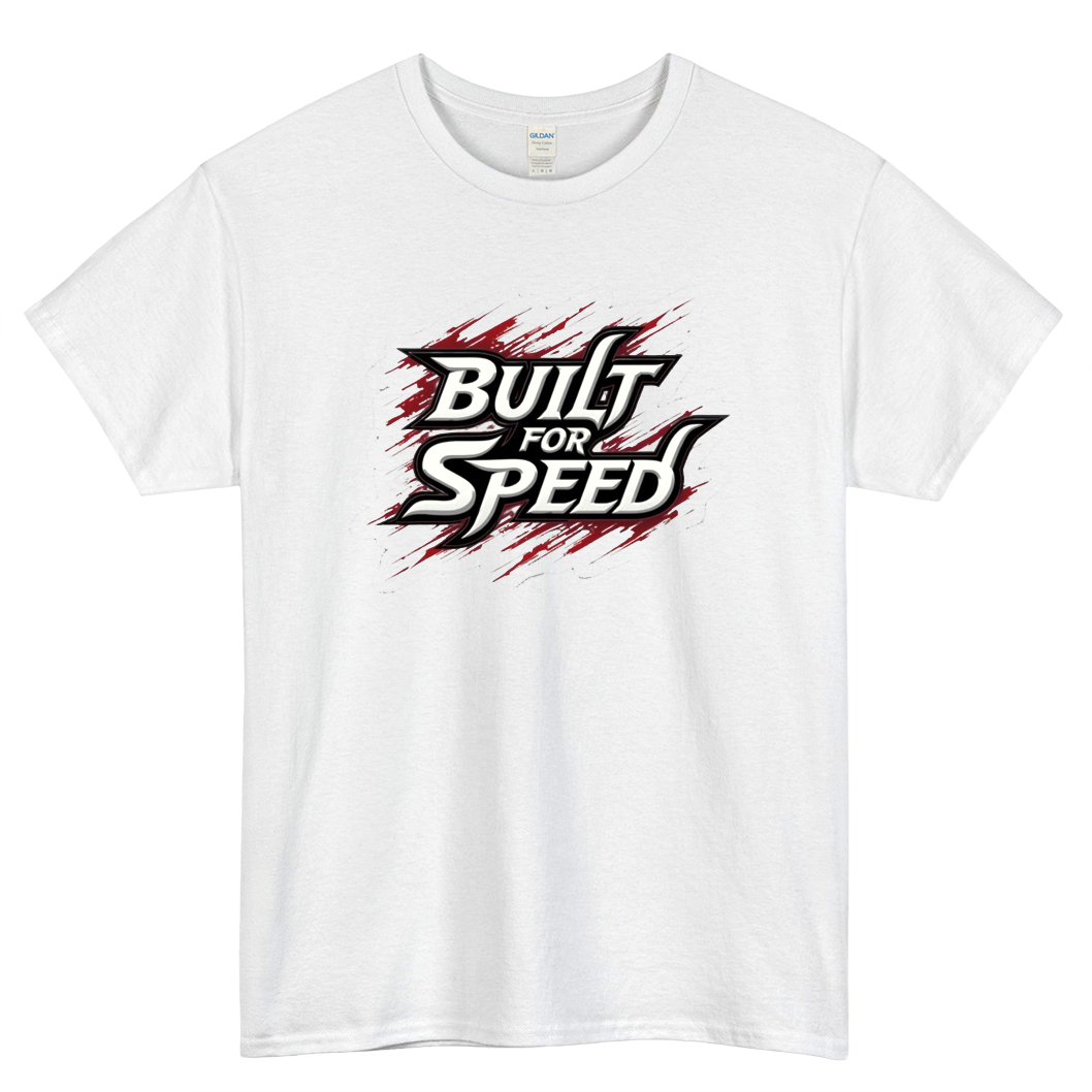 Built for Speed Logo Mens Unisex Short Sleeve T-Shirt Size S-3XL - P