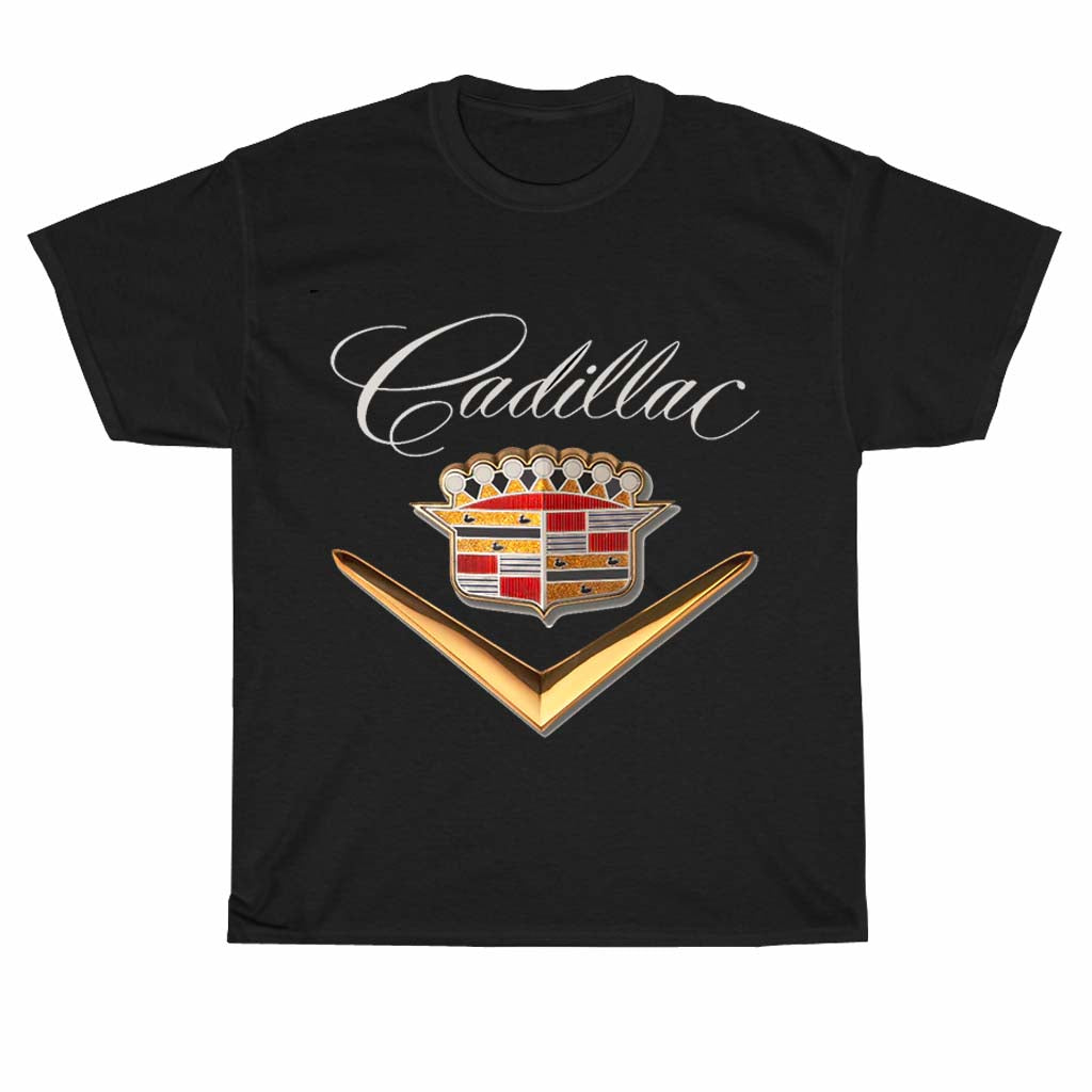 Cadillac Gold Classic Logo Unisex Men's T Shirt Size S to 3XL