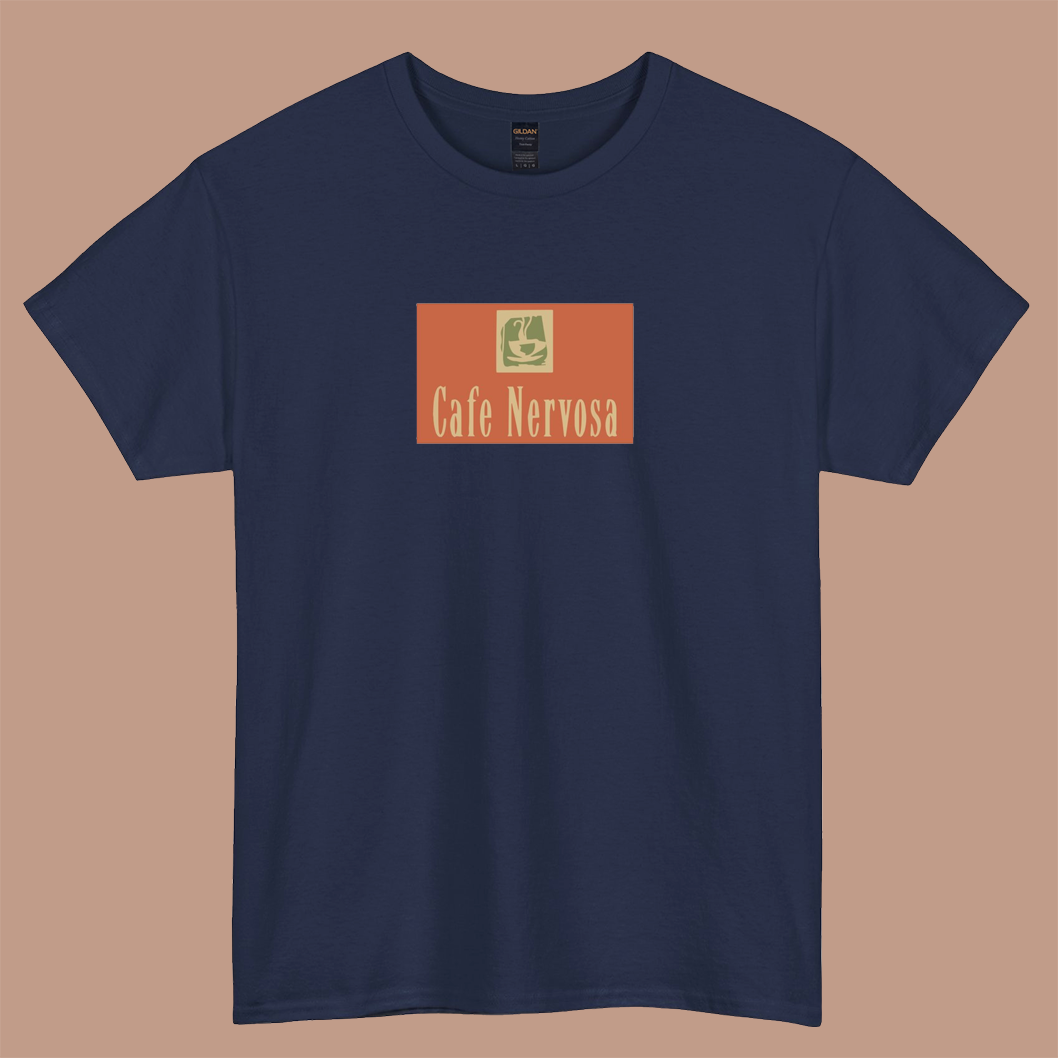 Cafe Nervosa logo short sleeve t shirt S-3XL- P