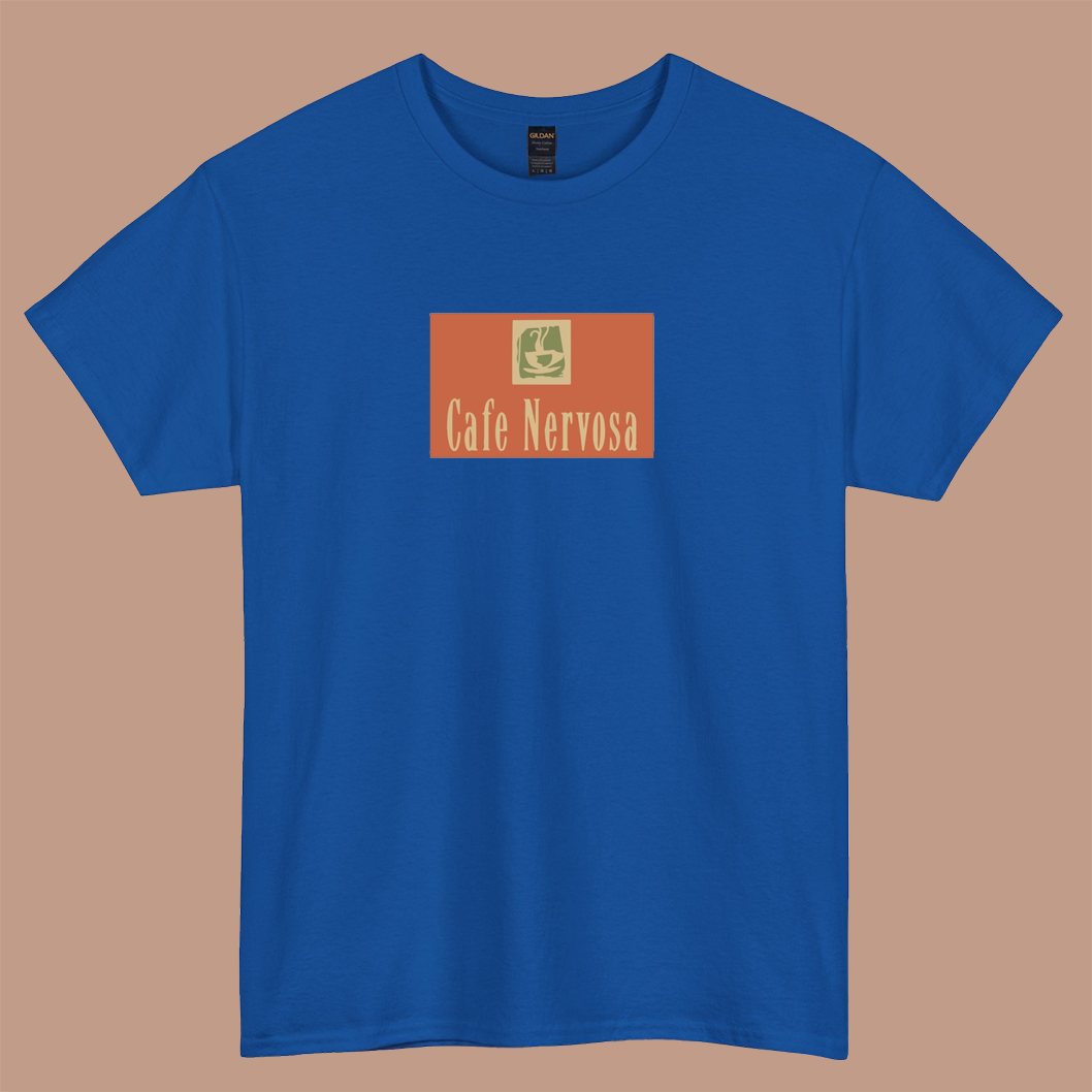 Cafe Nervosa logo short sleeve t shirt S-3XL- P
