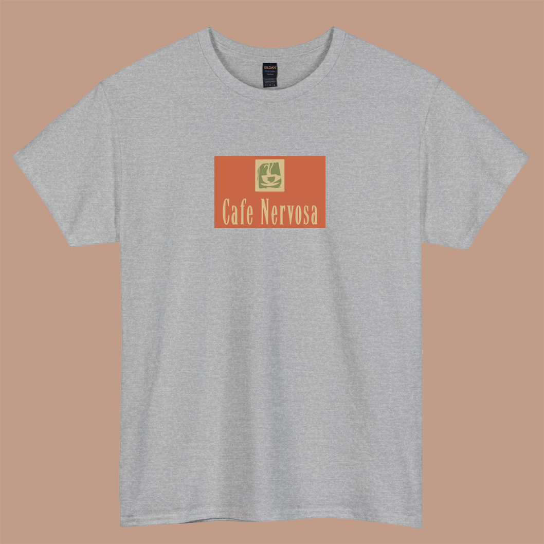 Cafe Nervosa logo short sleeve t shirt S-3XL- P