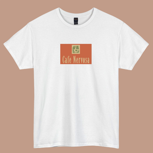 Cafe Nervosa  logo short sleeve t shirt S-3XL- P