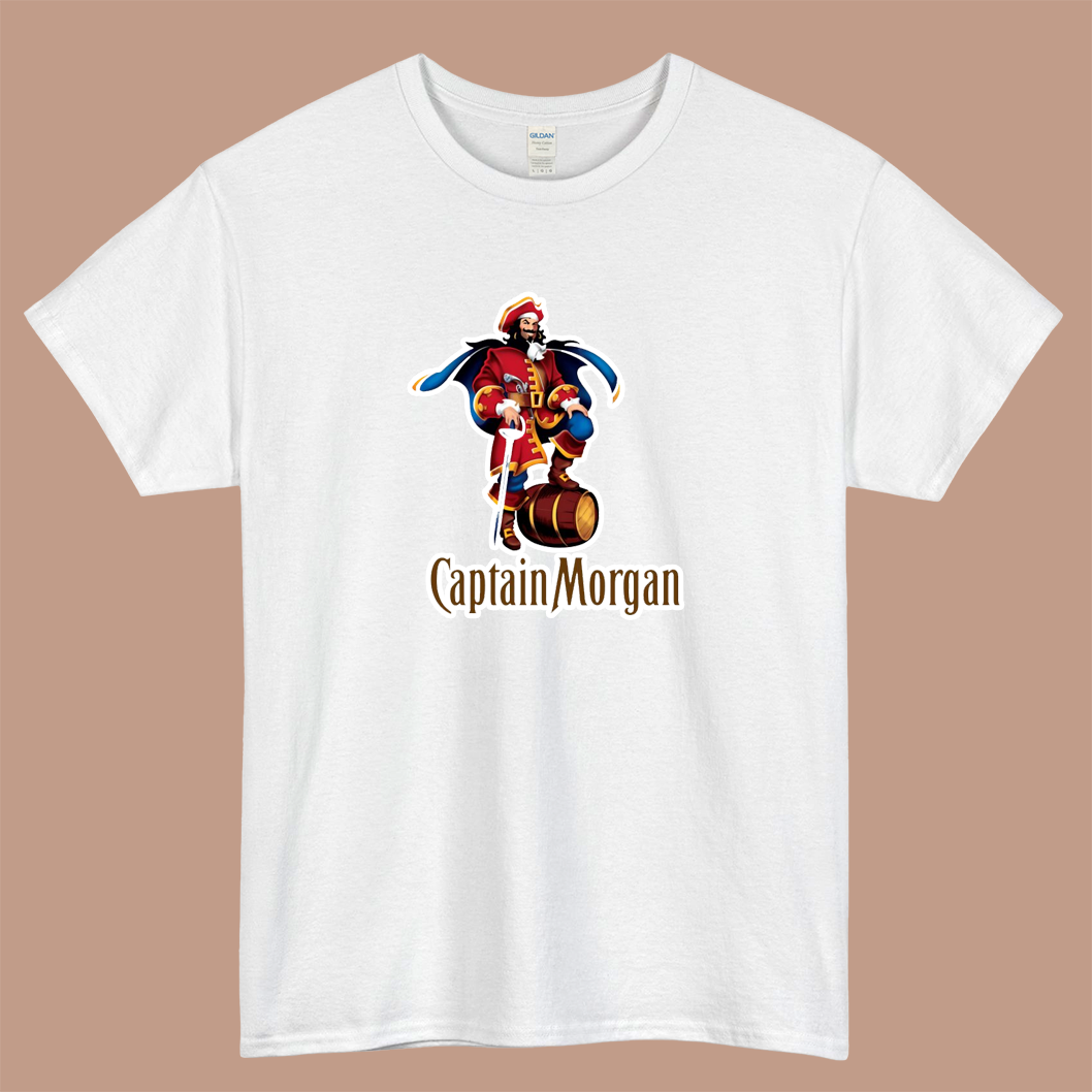 Captain Morgan Rum Logo Mens Unisex Short Sleeve T-Shirt Size S-3XL - P