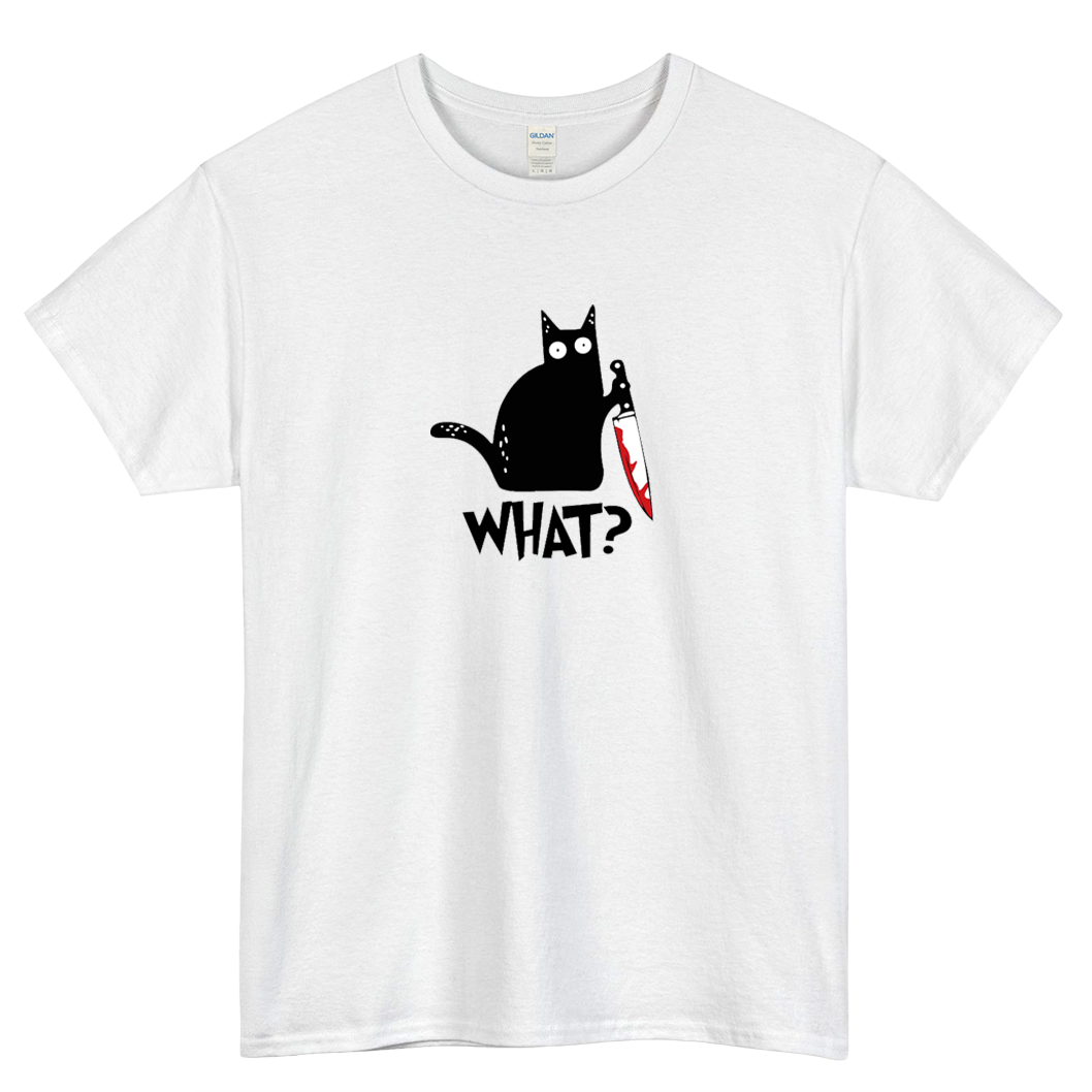 Cat-what Short Sleeve T-Shirt Size S-3XL -P